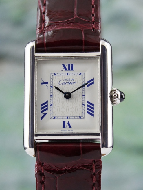 (image for) A CARTIER LADY SIZE "925" STERLING SILVER WATCH / 2416